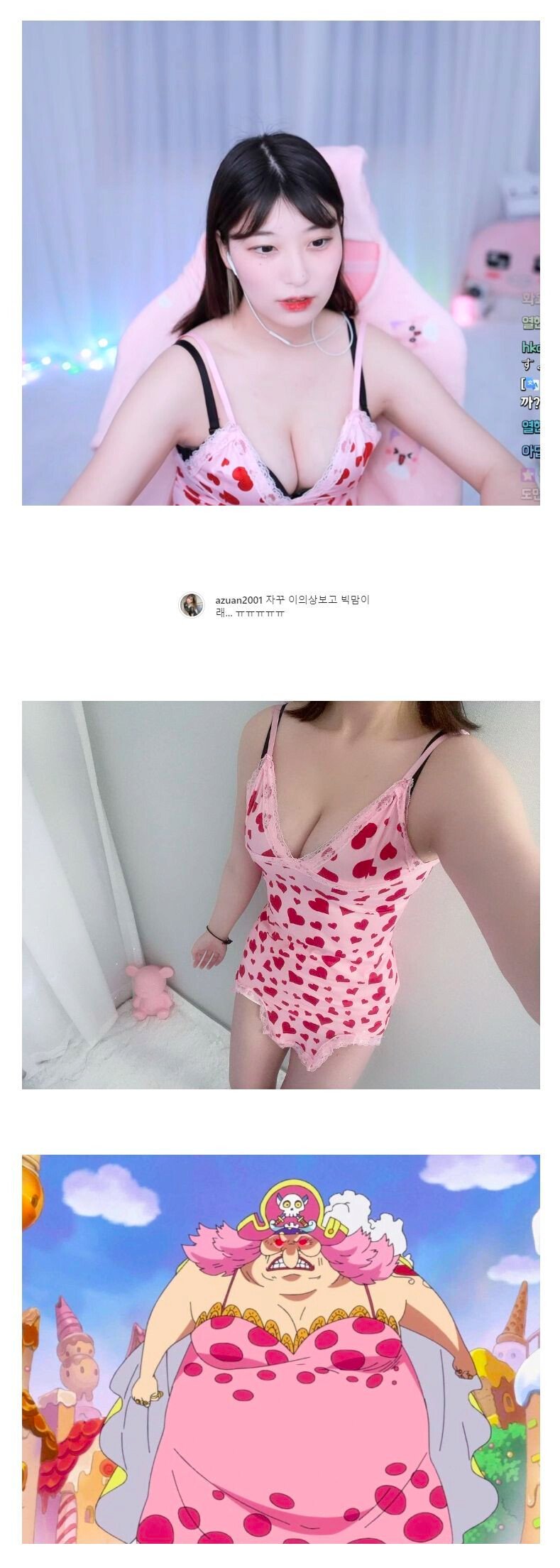 빅맘 옷 입은 스트리머