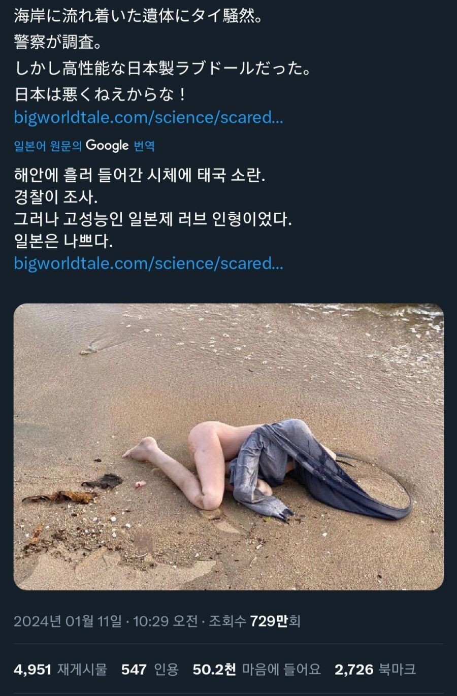 성진국 일본의 리얼돌 기술력 근황