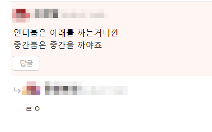 언더붑 아닌 중간붑 누나