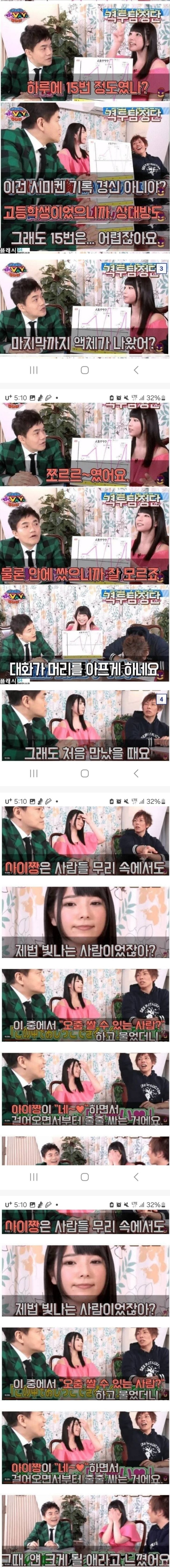 우에하라 아이가 말하는 자신과 야스한 남자들 썰