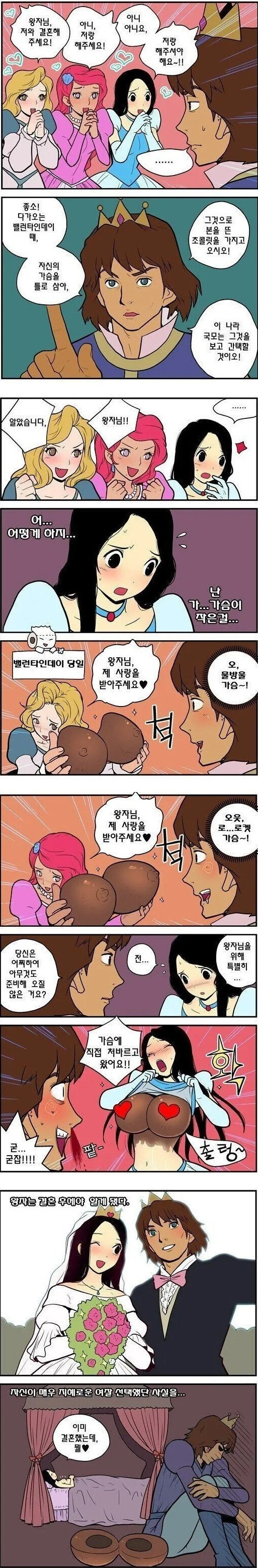 여자 가슴에 집착한 변태 왕자의 최후