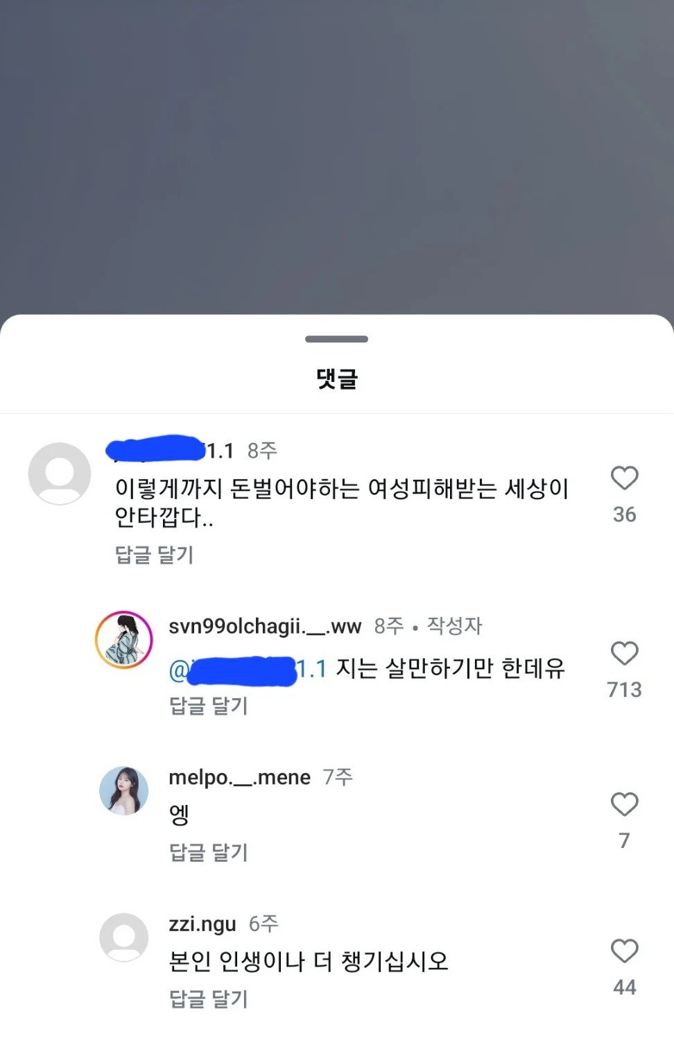 개소리 했다가 일침 당하는 인스타 언냐