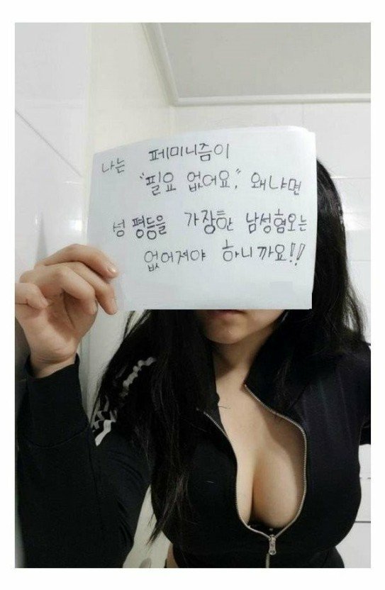 ㅇㅎ 안티페미 인증한 눈나들