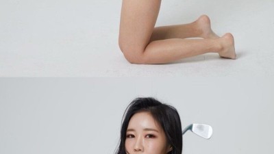 팬티 브래지어만 입고 있는 프로골퍼