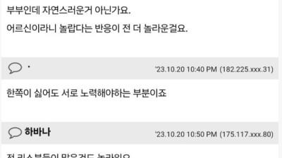 40대 이상 중년여성들이 말하는 부부관계 횟수