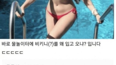 애엄마 물놀이터 비키니 댓글 레전드