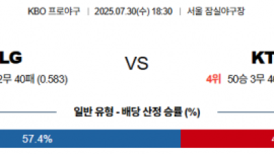 7월 30일 KBO LG vs KT