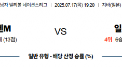 7월 17일 배구네이션스리그 아르헨티나 vs 일본