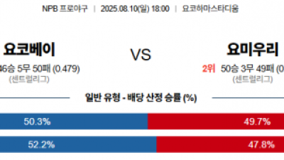 8월 10일 NPB 요코베이 vs 요미우리
