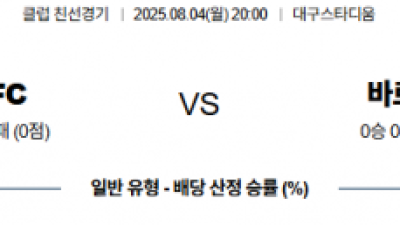 8월 4일 클럽친선경기 대구FC vs 바르셀로