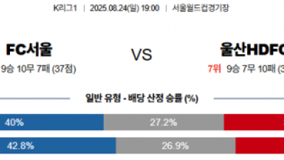 8월24일 K1리그 FC서울 vs 울산HDFC