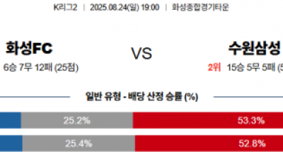 8월24일 K2리그 화성FC vs 수원삼성