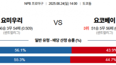 8월 24일 NPB 요미우리 vs 요코베이