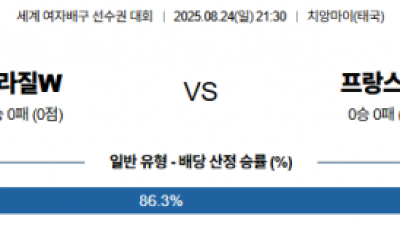 8월 24일 국제여자배구대회 브라질 vs 프랑스