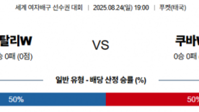 8월 24일 국제여자배구대회 이탈리아 vs 쿠바