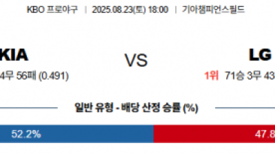 8월23일 KBO KIA vs LG
