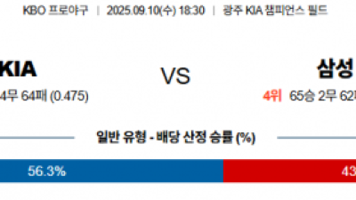 9월 10일 KBO KIA vs 삼성