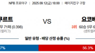 9월 12일 NPB 야쿠르트 vs 요코베이