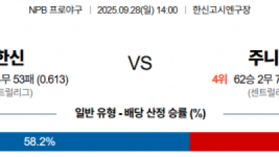 9월 28일 NPB 한신 vs 주니치