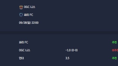 2025-09-28 [Ligue 1] OGC 니스 VS 파리 FC 분석