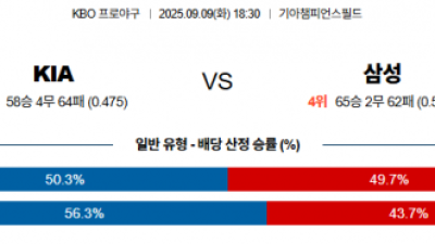 9월 9일 KBO KIA vs 삼성