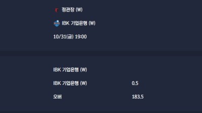 2025-10-31 [V-League - Women] 정관장 (W) VS IBK 기업은행 (W) 분석