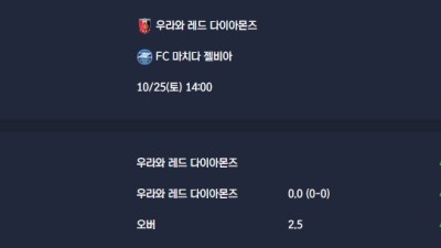 2025-10-25 [J1 League] 우라와 레드 다이아몬즈 VS FC 마치다 젤비아 분석