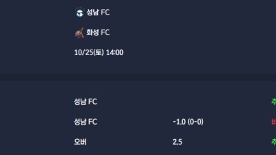 2025-10-25 [K2 League] 성남 FC VS 화성 FC 분석