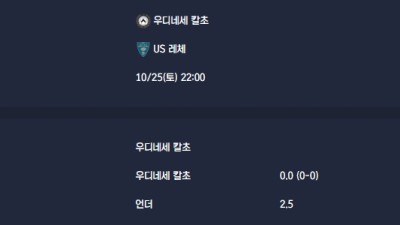 2025-10-25 [Serie A] 우디네세 칼초 VS US 레체 분석
