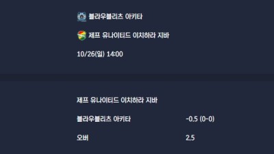 2025-10-26 [J-League Division 2] 블라우블리츠 아키타 VS 제프 유나이티드 이치하라 지바 분석