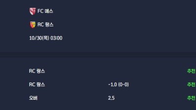 2025-10-30 [Ligue 1] FC 메스 VS RC 랑스 분석