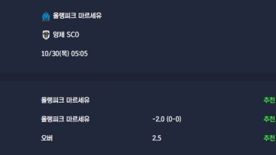 2025-10-30 [Ligue 1] 올랭피크 마르세유 VS 앙제 SCO 분석