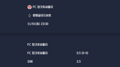 2025-11-01 [Bundesliga] FC 장크트파울리 VS 묀헨글라드바흐 분석