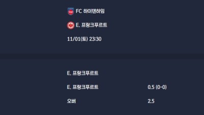 2025-11-01 [Bundesliga] FC 하이덴하임 VS E. 프랑크푸르트 분석