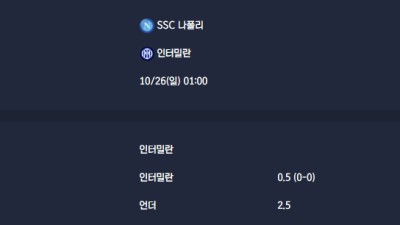 2025-10-26 [Serie A] SSC 나폴리 VS 인터밀란 분석