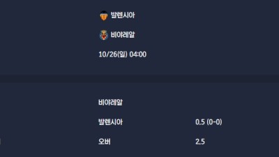2025-10-26 [LaLiga] 발렌시아 VS 비야레알 분석