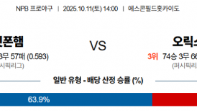 10월 11일 NPB 닛폰햄 vs 오릭스