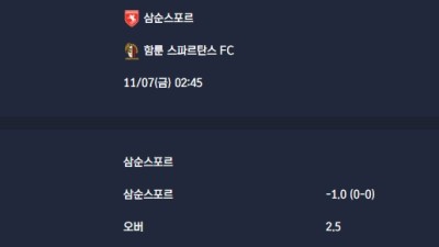2025-11-07 [UEFA Conference League] 삼순스포르 VS 함룬 스파르탄스 FC 분석