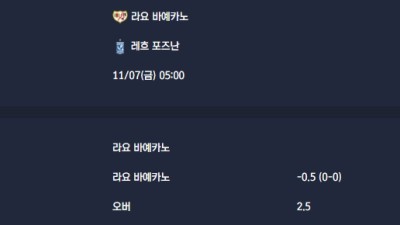 2025-11-07 [UEFA Conference League] 라요 바예카노 VS 레흐 포즈난 분석