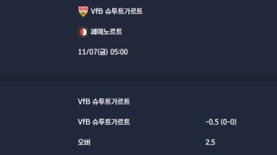 2025-11-07 [UEFA Europa League] VfB 슈투트가르트 VS 페예노르트 분석