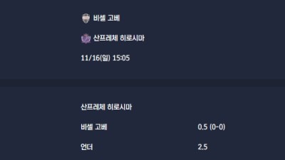2025-11-16 [Emperors Cup] 비셀 고베 VS 산프레체 히로시마 분석