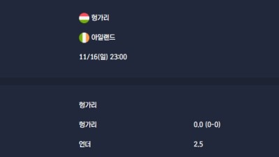 2025-11-16 [World Cup 2026 Qualification Europe] 헝가리 VS 아일랜드 분석