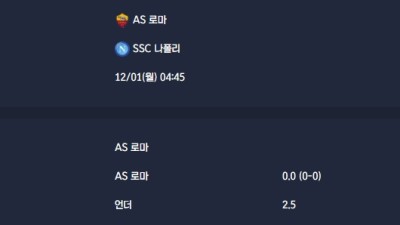 2025-12-01 [Serie A] AS 로마 VS SSC 나폴리 분석