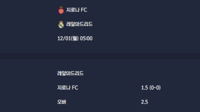 2025-12-01 [LaLiga] 지로나 FC VS 레알마드리드 분석