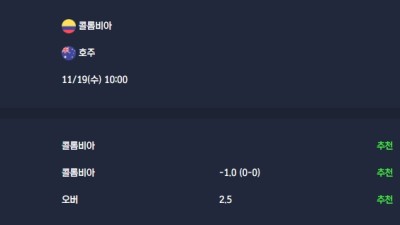 2025-11-19 [Friendlies National Teams] 콜롬비아 VS 호주 분석