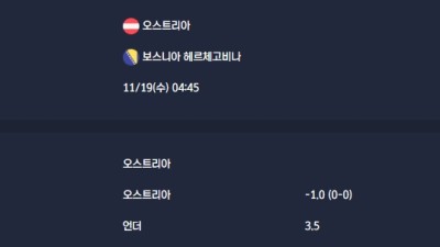 2025-11-19 [World Cup 2026 Qualification Europe] 오스트리아 VS 보스니아 헤르체고비나 분석