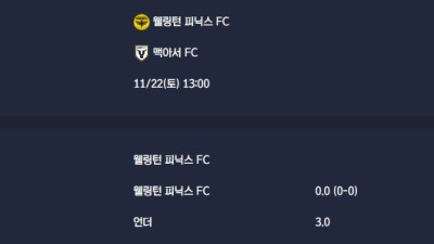 2025-11-22 [A-League] 웰링턴 피닉스 FC VS 맥아서 FC 분석