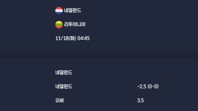 2025-11-18 [World Cup 2026 Qualification Europe] 네덜란드 VS 리투아니아 분석