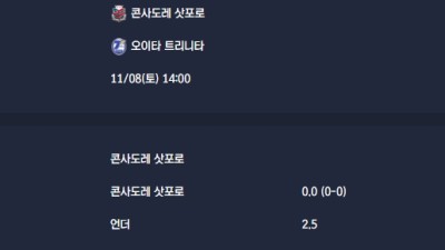 2025-11-08 [J-League Division 2] 콘사도레 삿포로 VS 오이타 트리니타 분석