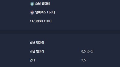 2025-11-08 [J1 League] 쇼난 벨마레 VS 알비렉스 니가타 분석